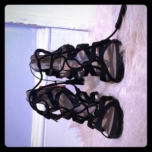sexy 5” strappy stilettos (never been worn)